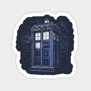 Police Phone Box Blueprint Sticker